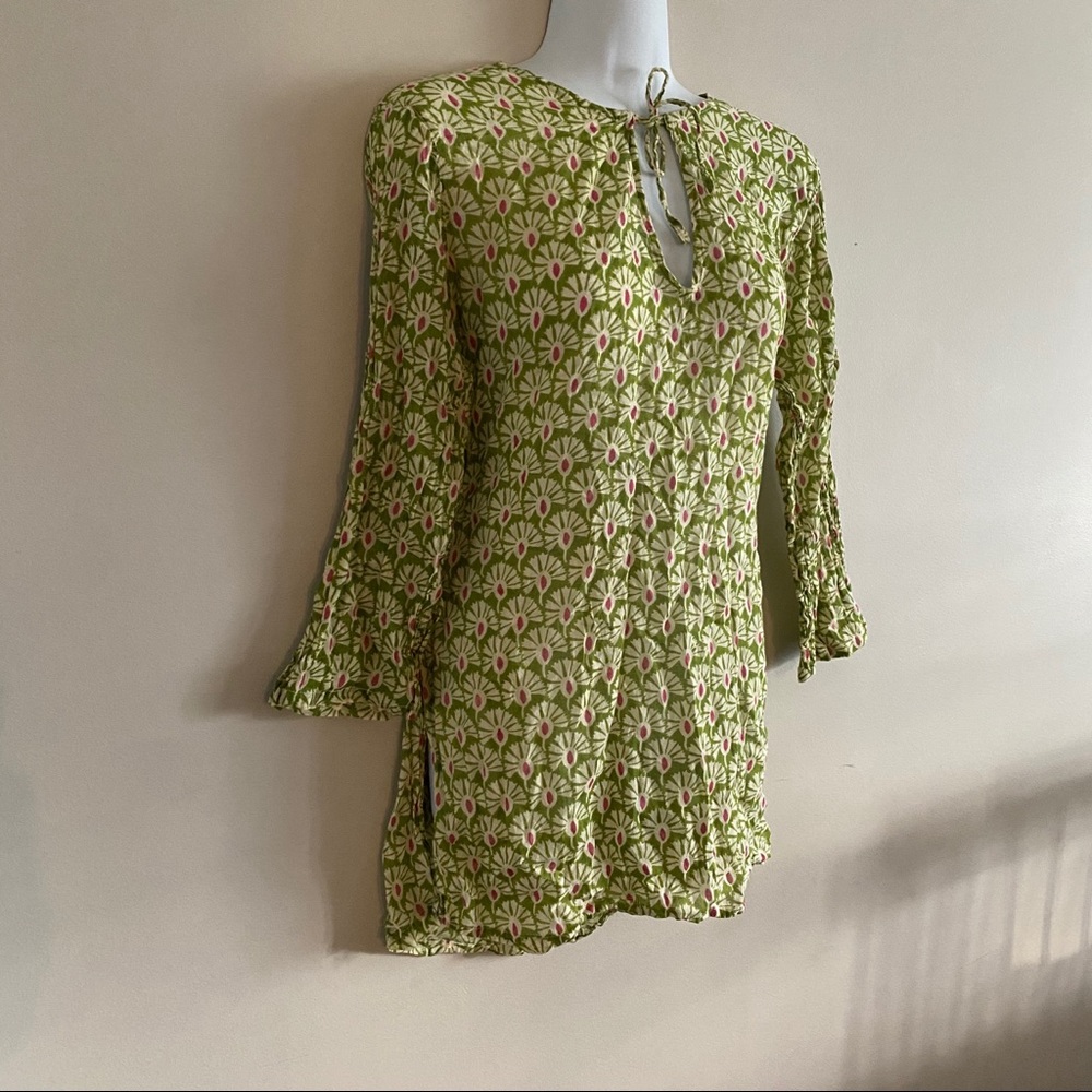 Rock Flower Paper green tunic top - Picture 2 of 5